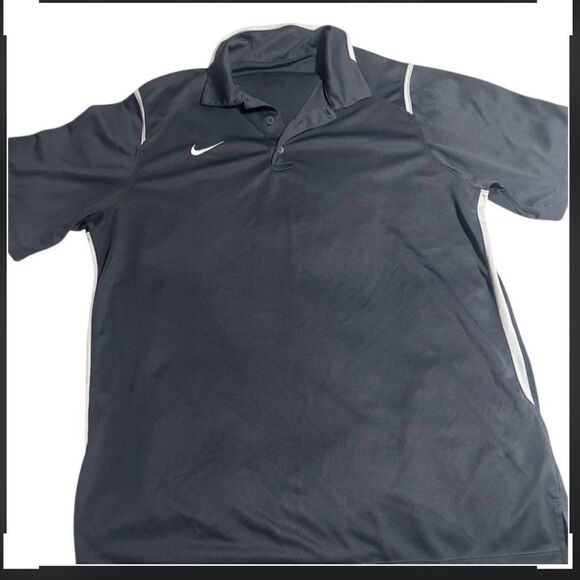 Nike Men's Black Dri-Fit Polo Shirt Size L Golf Casual Short Sleeve - Picture 1 of 9